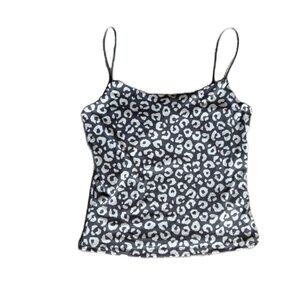 gaze DTLA cami tank top gray white XS